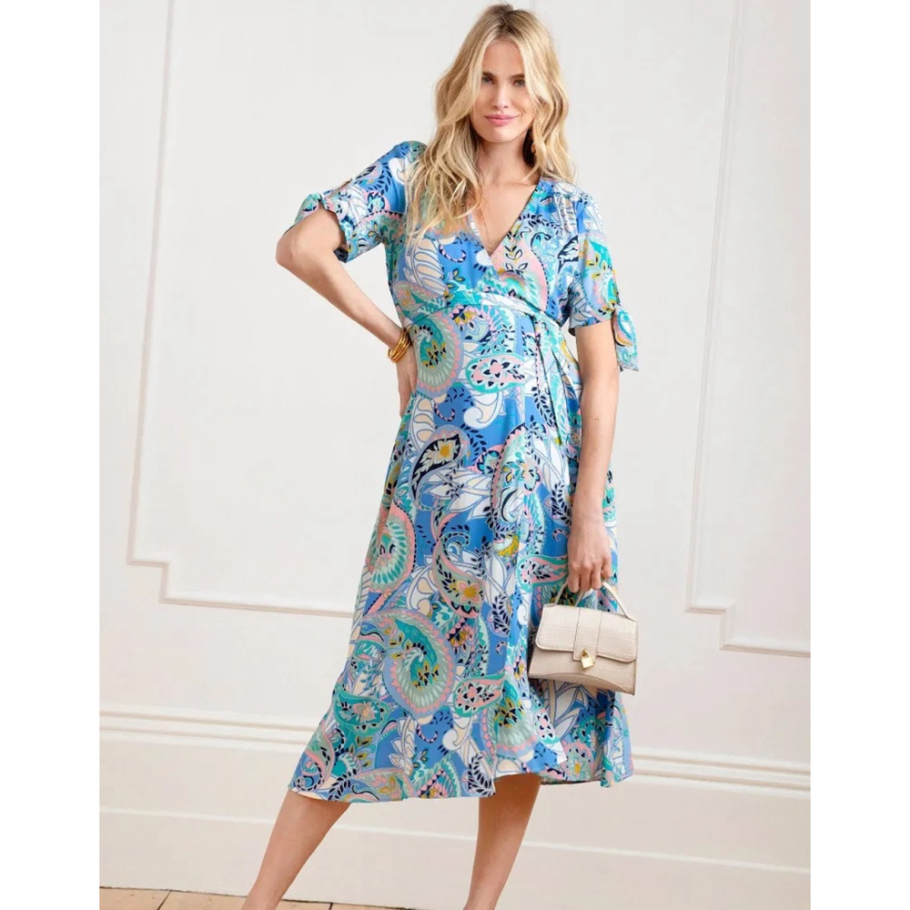 Seraphine Blue and Green Midi Dress